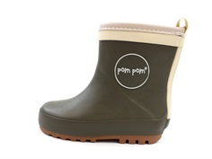 Pom Pom winter rubber boot boot hunter green